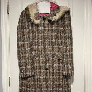 Juicy Couture Plaid Wool Coat